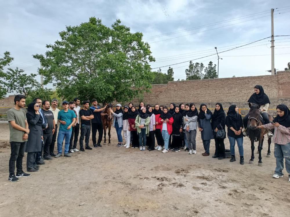 Sports science students visit Sahand Maragheh riding club and learn about this field